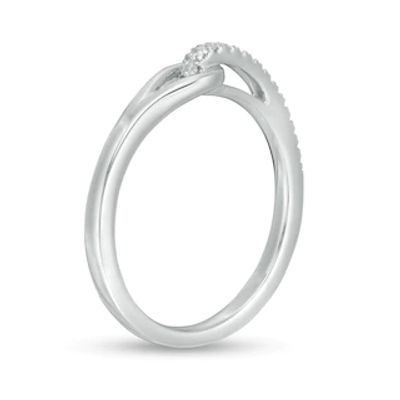Love + Be Loved 0.085 CT. T.W. Diamond Loop Ring in Sterling Silver|Peoples Jewellers