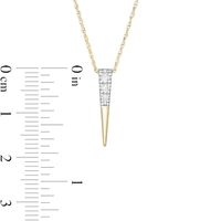 0.085 CT. T.W. Diamond Elongated Triangle Pendant in 10K Gold|Peoples Jewellers