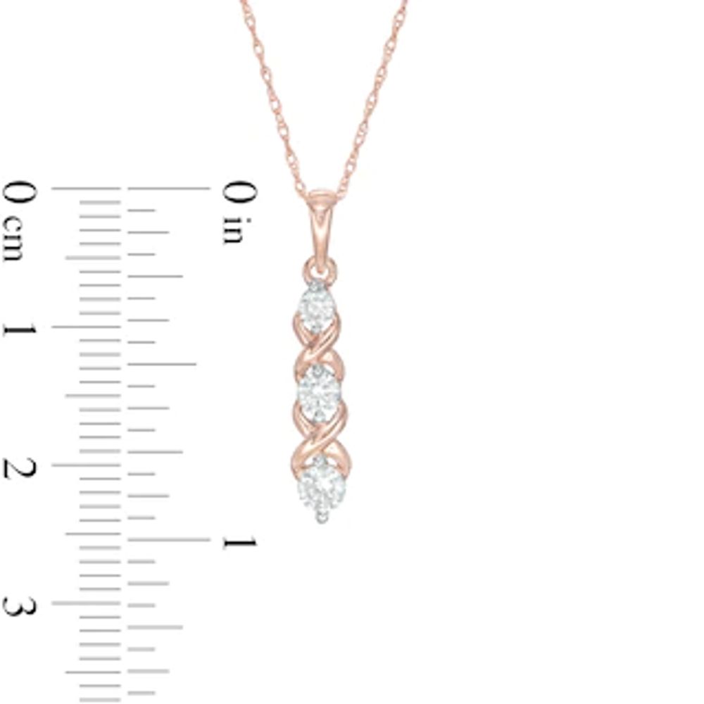 0.29 CT. T.W. Diamond Infinity Pendant in 10K Rose Gold|Peoples Jewellers