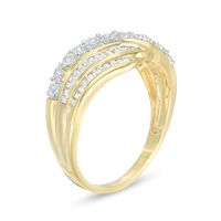 0.23 CT. T.W. Diamond Wave Ring in 10K Gold|Peoples Jewellers