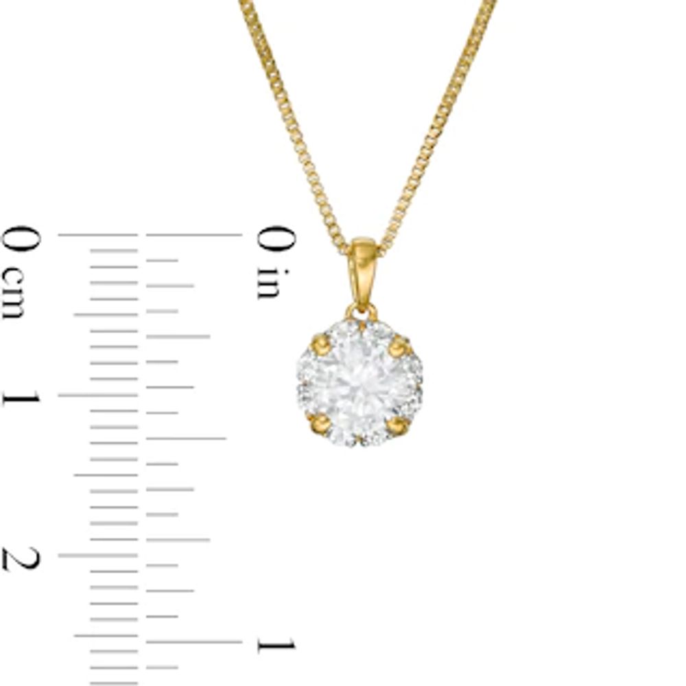 1.00 CT. T.W. Certified Canadian Diamond Frame Pendant in 14K Gold (I/I2)|Peoples Jewellers