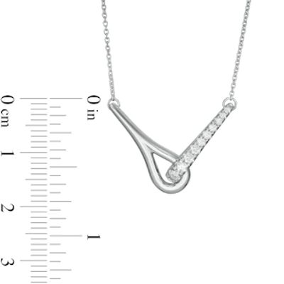 Love + Be Loved CT. T.W. Diamond Loop Necklace in 10K White Gold|Peoples Jewellers