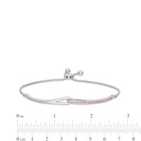 Love + Be Loved Lab-Created Sapphire Loop Bolo Bracelet in Sterling Silver