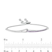 Love + Be Loved Amethyst Loop Bolo Bracelet in Sterling Silver - 9.5"|Peoples Jewellers