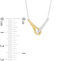 Love + Be Loved 0.10 CT. T.W. Diamond Loop Necklace in Sterling Silver and 10K Gold|Peoples Jewellers