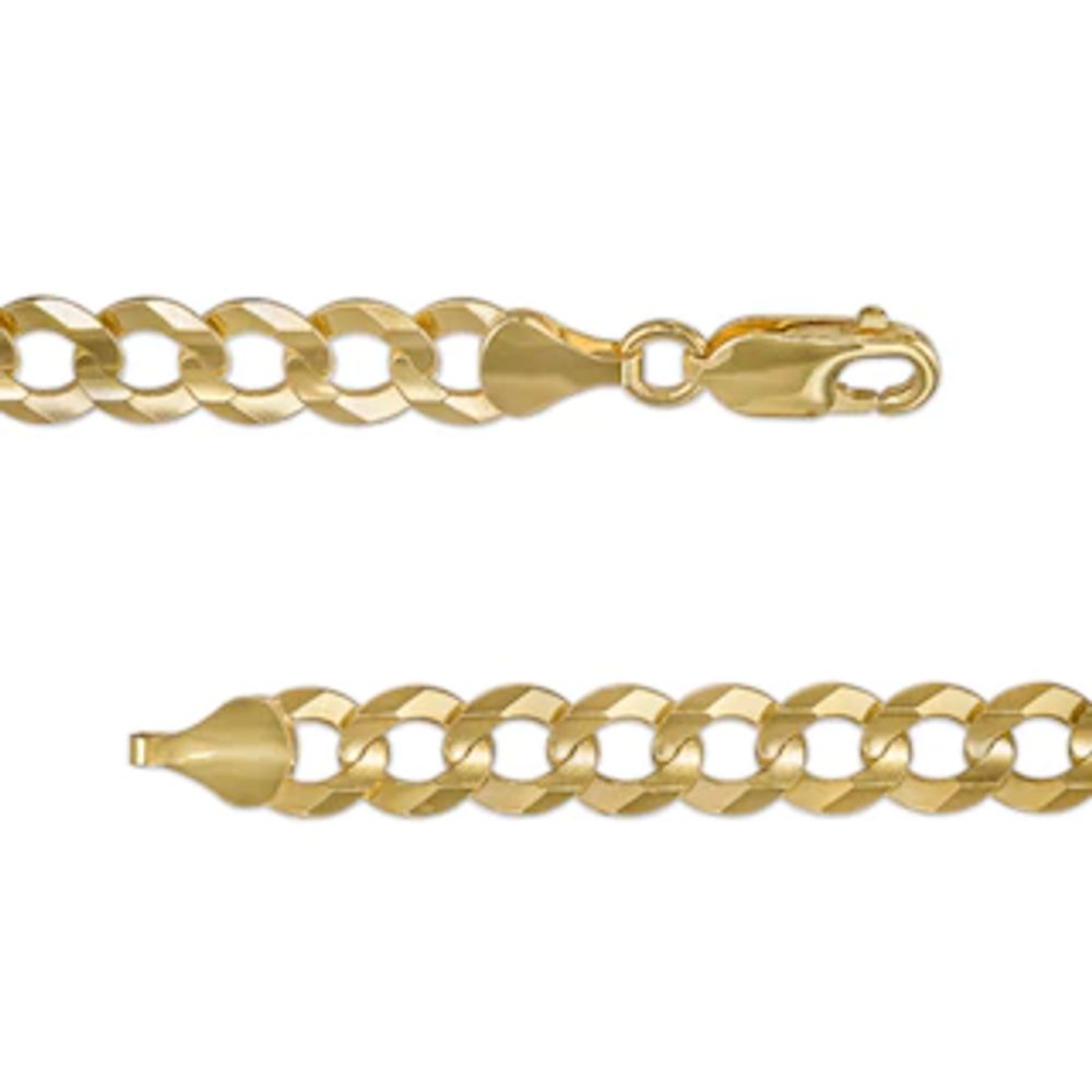 7.0mm Curb Chain Necklace in Solid 10K Gold - 22"|Peoples Jewellers