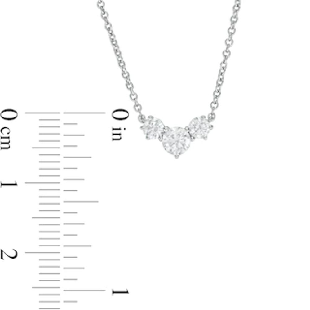 0.50 CT. T.W. Diamond Past Present Future®Necklace in 10K White Gold|Peoples Jewellers