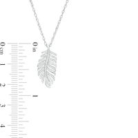 0.085 CT. T.W. Diamond Feather Pendant in Sterling Silver|Peoples Jewellers