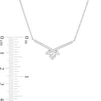 0.37 CT. T.W. Diamond Past Present Future® "X" Necklace in 10K White Gold - 17"|Peoples Jewellers