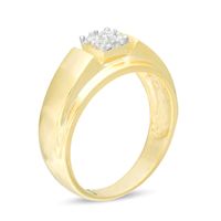 Men's 0.23 CT. T.W. Composite Quad Diamond Ring in 10K Gold|Peoples Jewellers