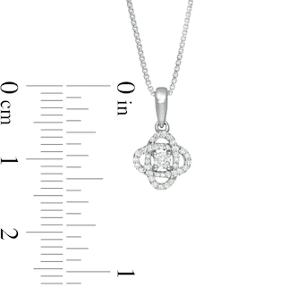 Centre of Me 0.10 CT. T.W. Diamond Orbit Pendant in 10K White Gold|Peoples Jewellers