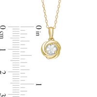 Centre of Me CT. Diamond Solitaire Love Knot Pendant in 10K Gold|Peoples Jewellers