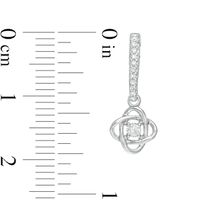 Centre of Me 0.16 CT. T.W. Diamond Orbit Drop Earrings in Sterling Silver|Peoples Jewellers