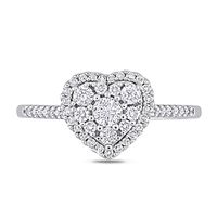 0.49 CT. T.W. Composite Diamond Heart-Shaped Engagement Ring in 10K White Gold|Peoples Jewellers