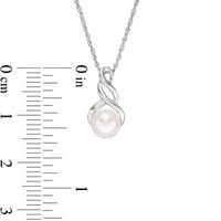 7.0mm Freshwater Cultured Pearl Cascading Drop Pendant in 10K White Gold|Peoples Jewellers