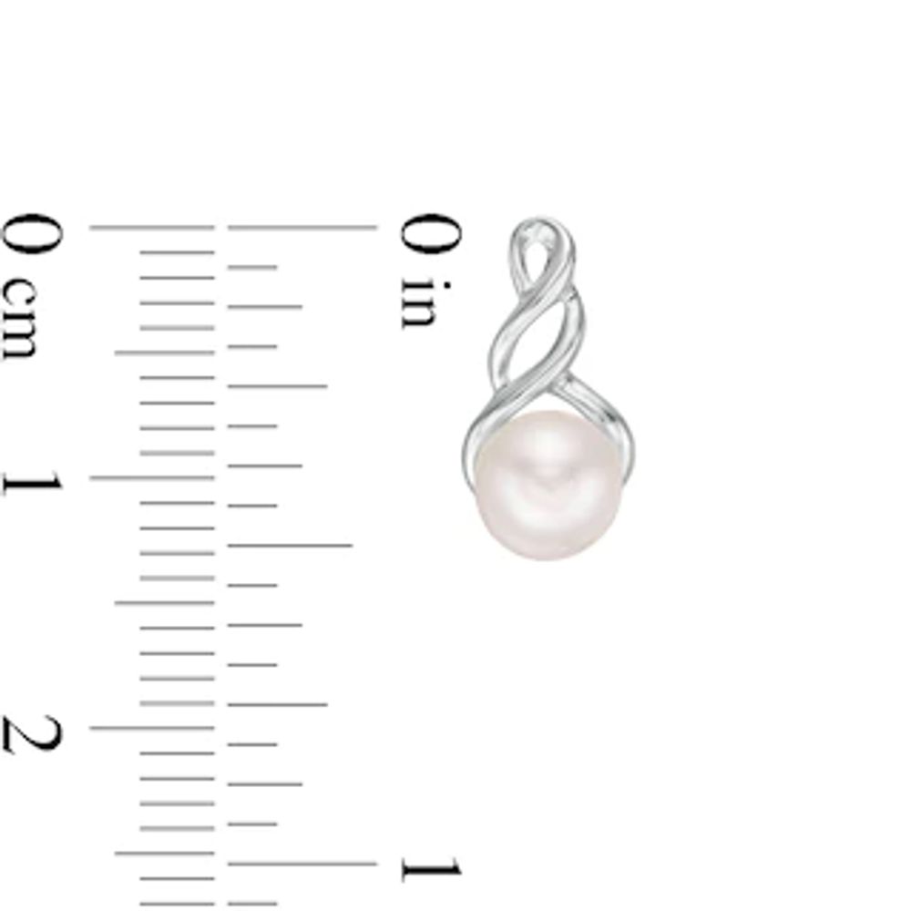 6.0mm Freshwater Cultured Pearl Cascading Drop Earrings in 10K White Gold|Peoples Jewellers