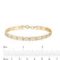 5.7mm Infinity Link Bracelet in Hollow 10K Two-Tone Gold - 7.25"|Peoples Jewellers
