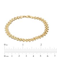 Interlocking V-Link Bracelet in 10K Gold - 7.25"|Peoples Jewellers