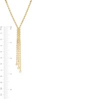 Rope Chain Lariat Necklace in 10K Gold - 17"|Peoples Jewellers