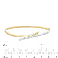 Bypass Slip-On Bangle in 14K Gold - 7.5"|Peoples Jewellers