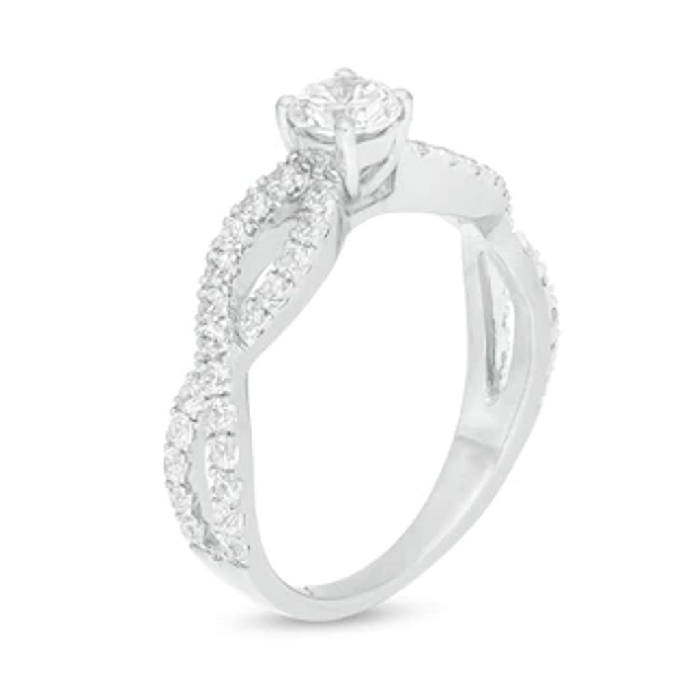 0.95 CT. T.W. Diamond Infinity Twist Shank Engagement Ring in 10K Gold|Peoples Jewellers