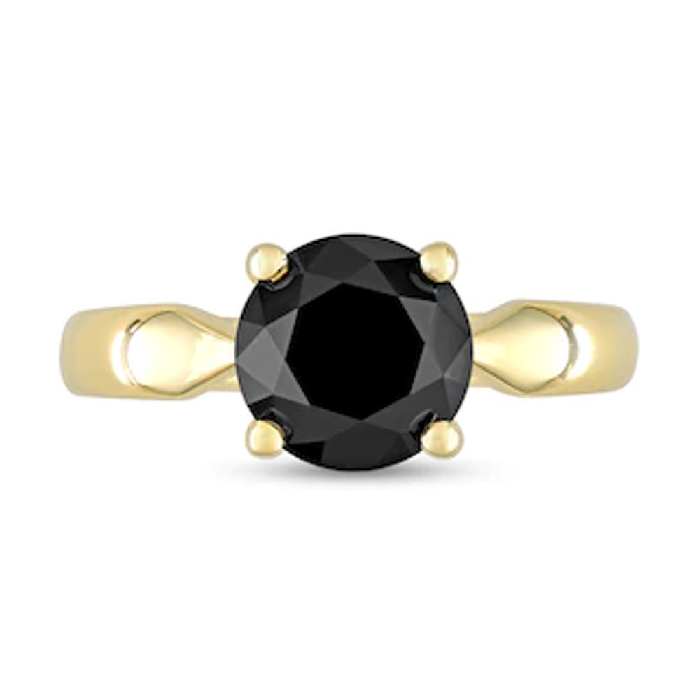 3.00 CT. Black Diamond Solitaire Engagement Ring in 10K Gold|Peoples Jewellers