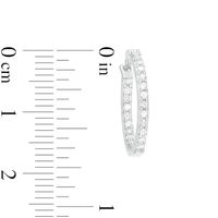 0.48 CT. T.W. Diamond Inside-Out Hoop Earrings in Sterling Silver|Peoples Jewellers