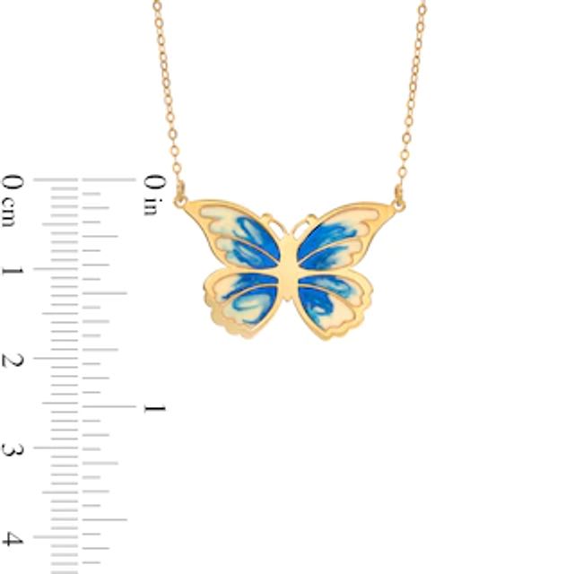 Butterfly Necklace in 10kt Yellow Gold