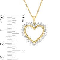 0.23 CT. T.W. Diamond Sunburst Heart Pendant in 10K Gold|Peoples Jewellers