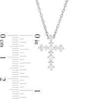 0.29 CT. T.W. Diamond Cross Pendant in 10K White Gold|Peoples Jewellers