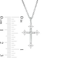 0.145 CT. T.W. Diamond Clover Cross Pendant in 10K Gold|Peoples Jewellers