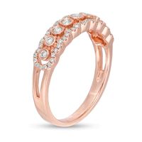 0.30 CT. T.W. Diamond Multi-Row Anniversary Band in 14K Rose Gold|Peoples Jewellers