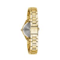 Ladies' Bulova Sutton Diamond Accent Gold-Tone Watch with White Dial (Model: 97P150)|Peoples Jewellers