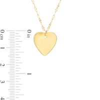 Polished Heart Disc Necklace in 10K Gold|Peoples Jewellers