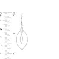 0.50 CT. T.W. Diamond Twist Loop and Marquise Drop Earrings in 10K White Gold|Peoples Jewellers