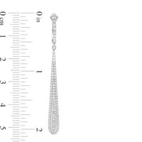 0.75 CT. T.W. Composite Diamond Elongated Pear-Shaped Drop Earrings in 10K White Gold|Peoples Jewellers