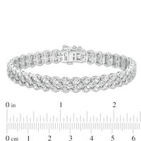 2.00 CT. T.W. Diamond Multi-Row Bracelet in Sterling Silver|Peoples Jewellers