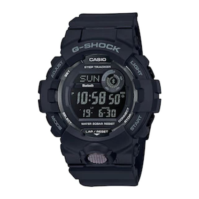 Men's Casio G-Shock Power Trainer Resin Strap Watch with Black Dial (Model: GBD800-1B)|Peoples Jewellers