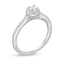 0.40 CT. T.W. Diamond Frame Engagement Ring in 10K White Gold|Peoples Jewellers