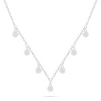 0.085 CT. T.W. Diamond Circle Station Necklace in Sterling Silver|Peoples Jewellers