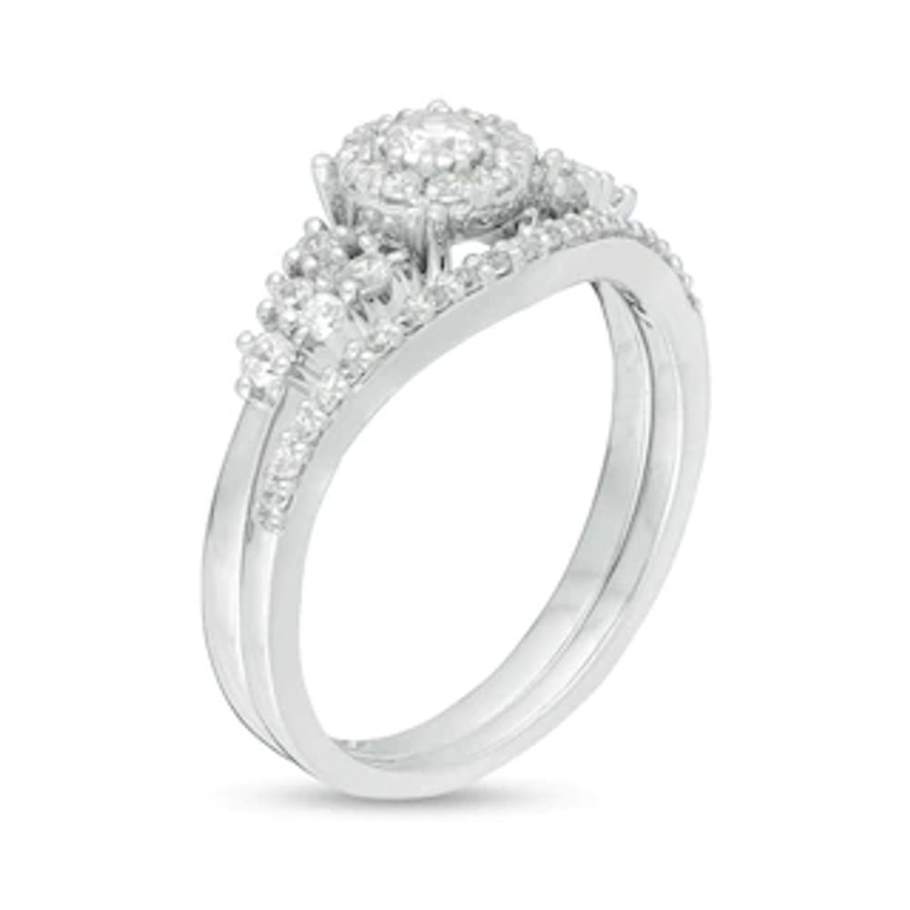 0.45 CT. T.W. Diamond Frame Bridal Set in 10K White Gold|Peoples Jewellers