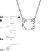 Diamond Accent Cat Necklace in Sterling Silver|Peoples Jewellers