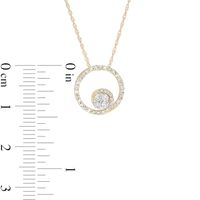 0.23 CT. T.W. Composite Diamond Open Circle Pendant in 10K Gold|Peoples Jewellers