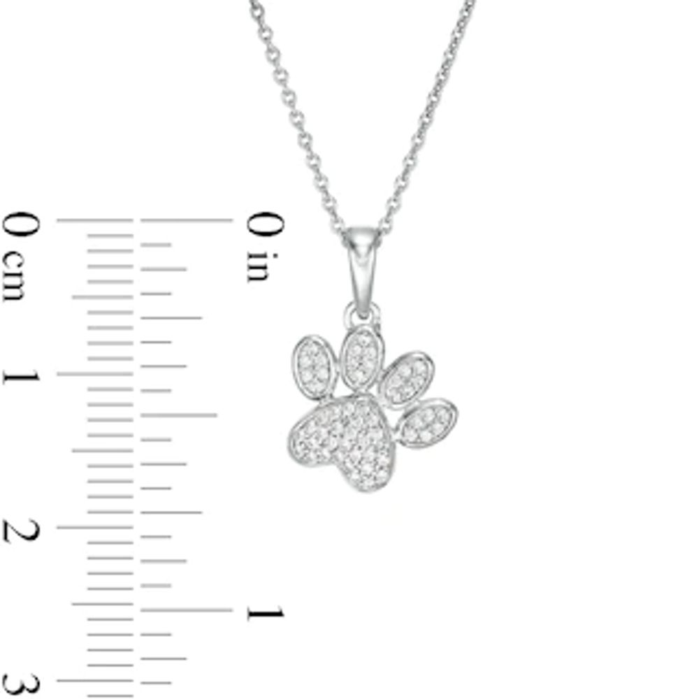 18k White Gold & Diamond Paw Necklace - 000944AWCHX0 - Roberto Coin