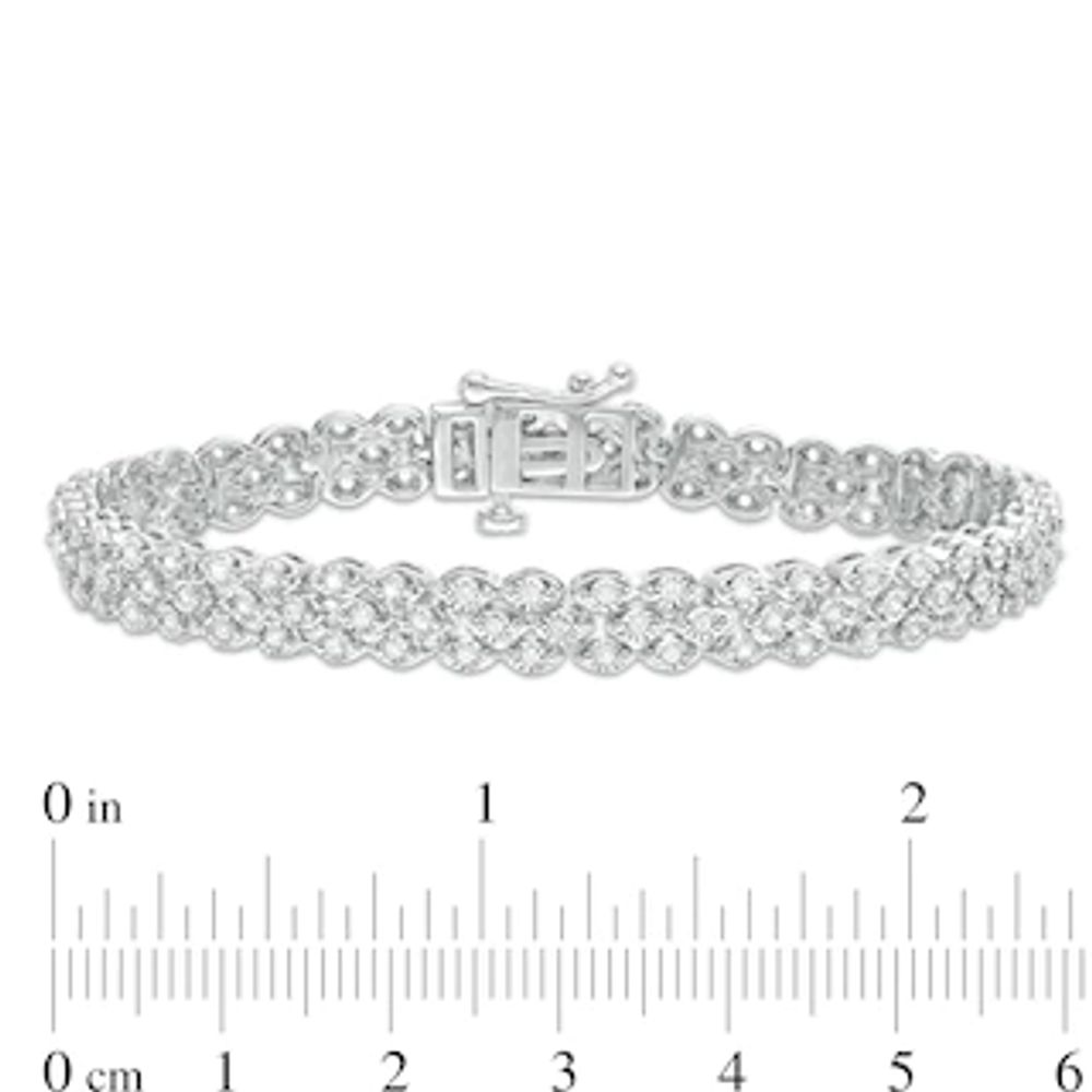 1.00 CT. T.W. Diamond Triple-Row Tennis Bracelet in Sterling Silver|Peoples Jewellers