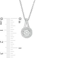 0.29 CT. T.W. Composite Diamond Frame Pendant in Sterling Silver|Peoples Jewellers