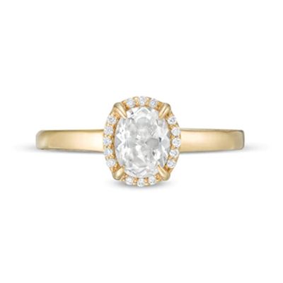 0.95 CT. T.W. Oval Diamond Solitaire Engagement Ring in 14K Gold|Peoples Jewellers