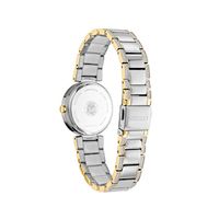 Ladies' Citizen Eco-Drive® Crystal Accent Two-Tone Watch with Mother-of-Pearl Dial (Model: EM0844-58D)|Peoples Jewellers