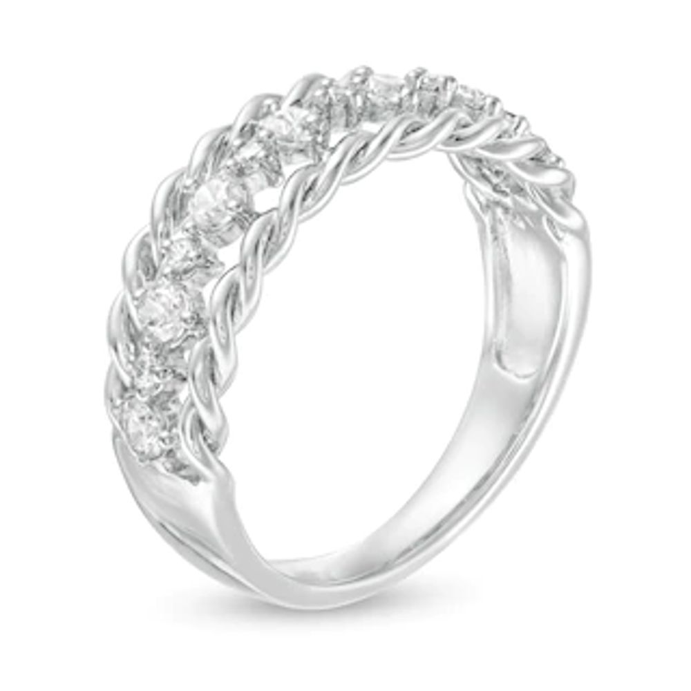 0.37 CT. T.W. Diamond Rope Edge Anniversary Band in 10K Gold|Peoples Jewellers