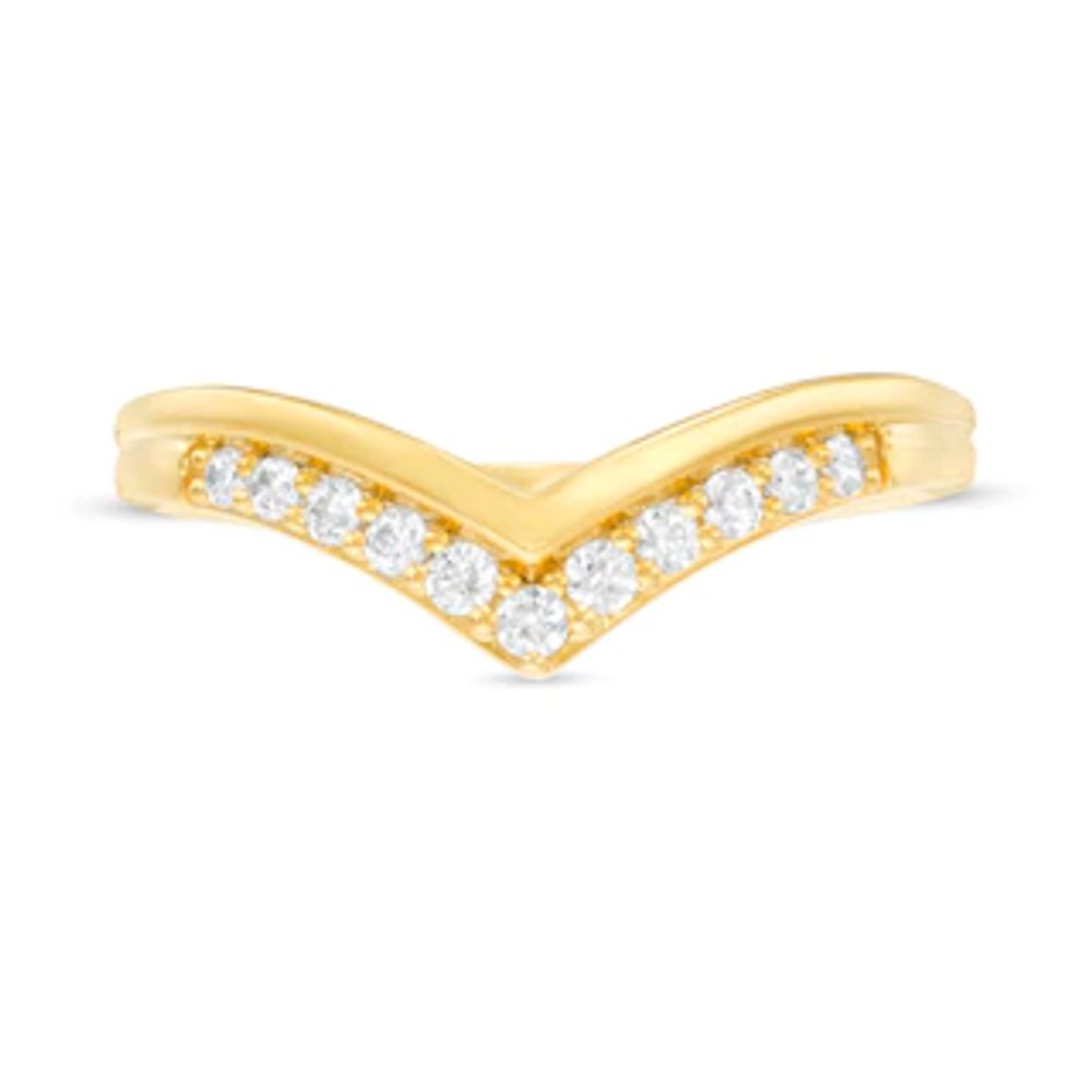 0.18 CT. T.W. Diamond Chevron Wedding Band in 10K Gold|Peoples Jewellers